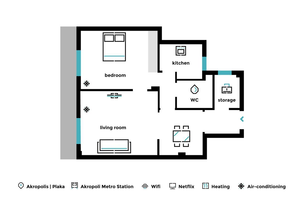 Acropolis Heart 1Bd Apartment In Plaka By Upstreet Athena Bagian luar foto